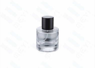 Botella de perfume de encargo que empaqueta con la bomba de plata brillante del perfume y el casquillo negro