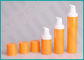 Forma privada de aire anaranjada del cilindro de la botella de la bomba de los PP 15ml 50ml 30ml para los cosméticos