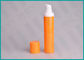 Forma privada de aire anaranjada del cilindro de la botella de la bomba de los PP 15ml 50ml 30ml para los cosméticos