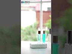 Botella de prueba de viaje de lujo de perfume blanco brillante con logotipo personalizado