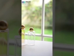 Capas de botellas de perfume ligeras en color oro de aluminio con acabado de cuello de versión crimp