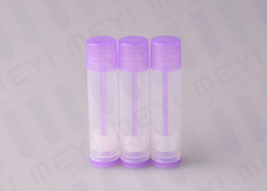 tubos cosméticos limpios plásticos púrpuras de la forma redonda de tubos del lustre del labio 5g