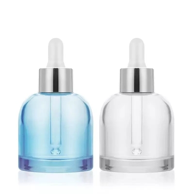 tarros cosméticos transparentes 30ml de la botella del dropper del agua de la ronda 0.25ml/T