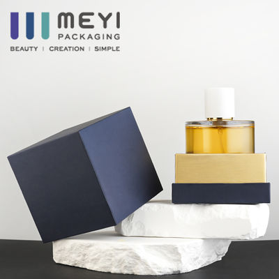 Botella de perfume de vidrio transparente de 50 ml con tapa magnética