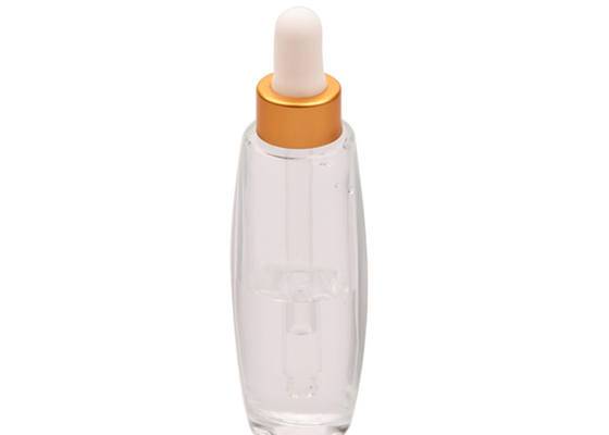 18/400 dropper de cristal del claro de 30ml 1 onza embotella la manga del silicón de los envases