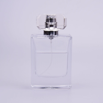 botella de perfume de cristal plana 50ml con el casquillo claro de Syrlyn
